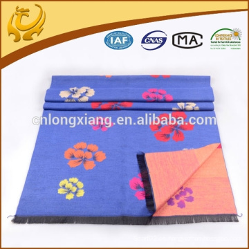 Jacquard Pashmina de la flor de la alta calidad, venta al por mayor Diseñe los mantones turcos